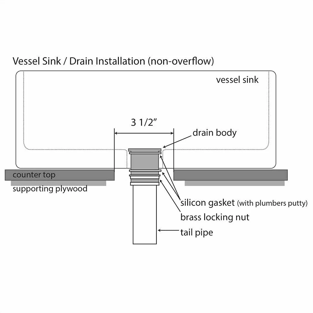 Pop-up Rétro Bouchon Bonde de Lavabo Vidange Clic-clac sans Trop-Plein en Laiton Bronzé Universel Valve Draineur d’Evier Vasque Siphon sans Trou de Débordement Poli- sans Trop-Plein