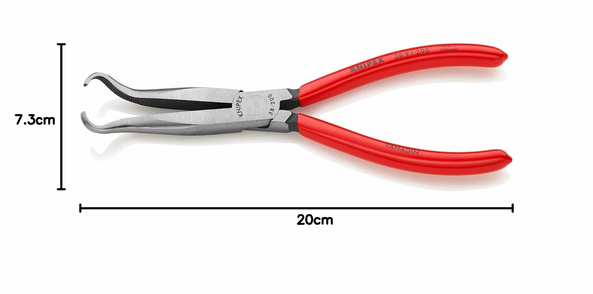 Knipex Pince de mécanicien gainées en plastique 200 mm, 38 91 200
