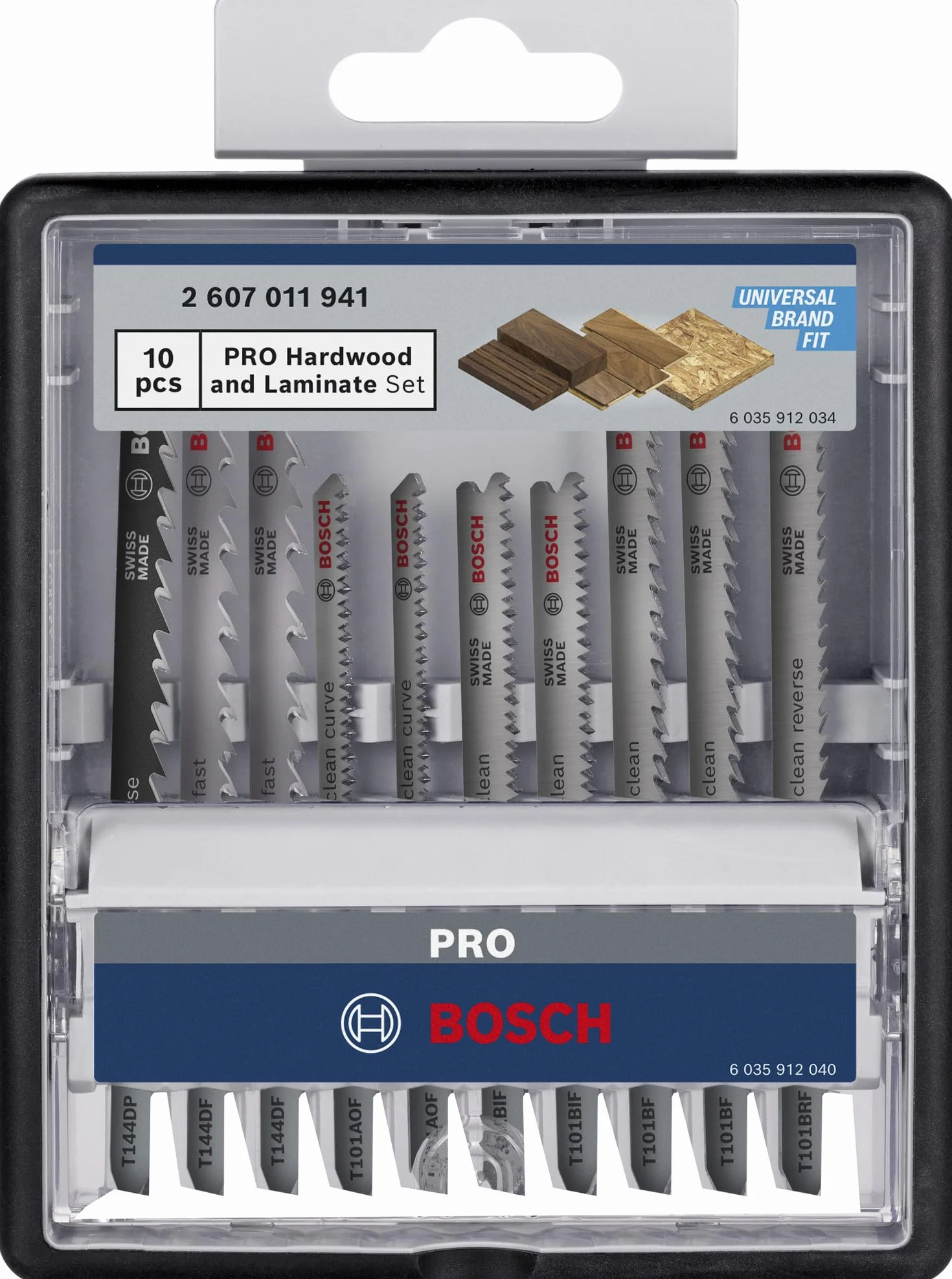 Bosch 10x Kit de lames de scie sauteuse PRO Hardwood and Laminate, 10 pièces (pour Bois dur, Parquet, Longueur 83 mm, Professional Accessoire Scie sauteuse)