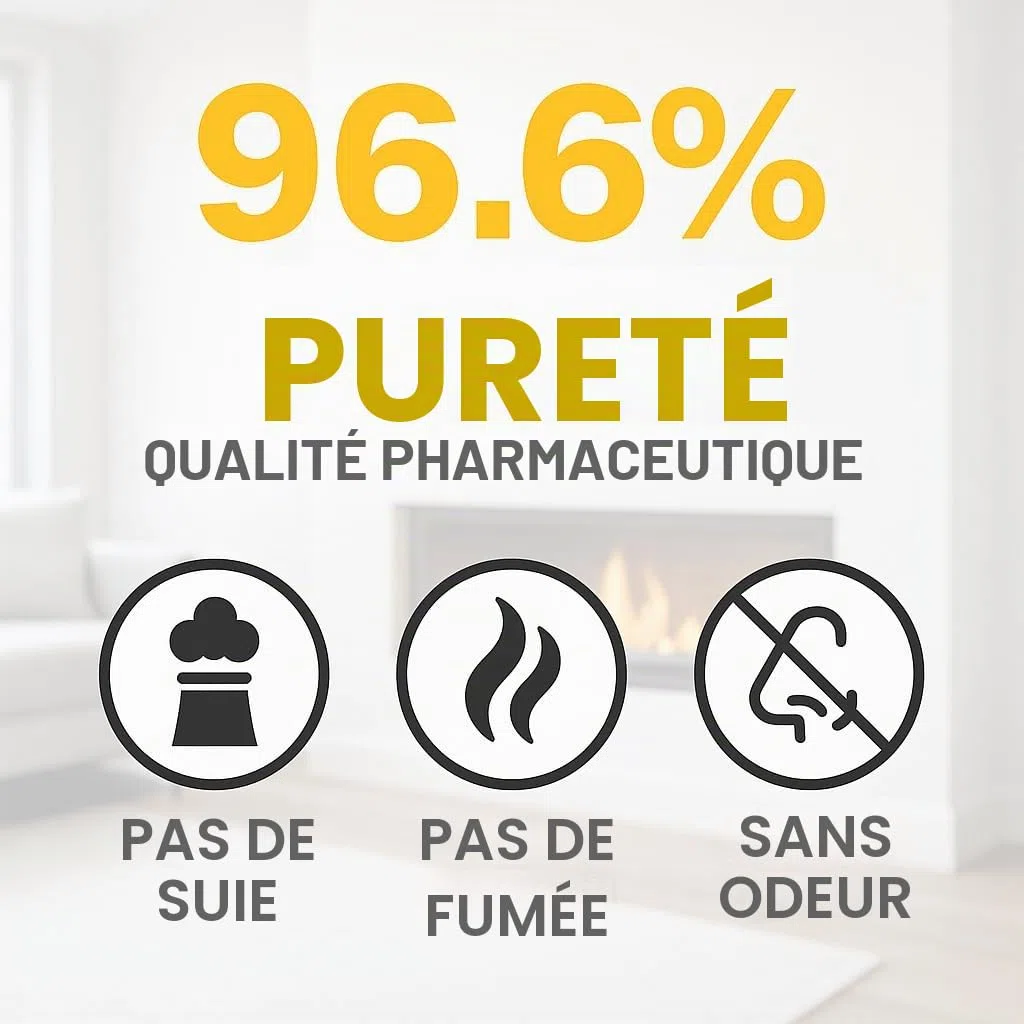 GiDeli Bioéthanol 96,6 % inodore 6 x 1 l – Bio éthanol pour cheminée de table, cheminée intérieure et extérieure – Sans fumée et sans suie – Fabriqué à partir de maïs et de betterave à sucre