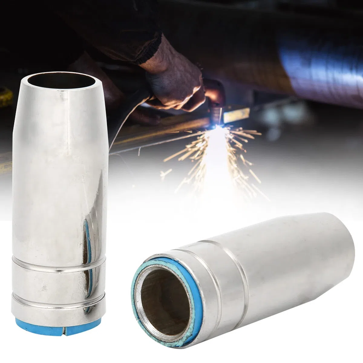 Lot de 5 buses de gaz MIG, consommables de torche de soudage MB 25AK MIG MAG, buse de gaz conique de 15 mm pour torche de soudage Binzel MB 25AK MIG/MAG