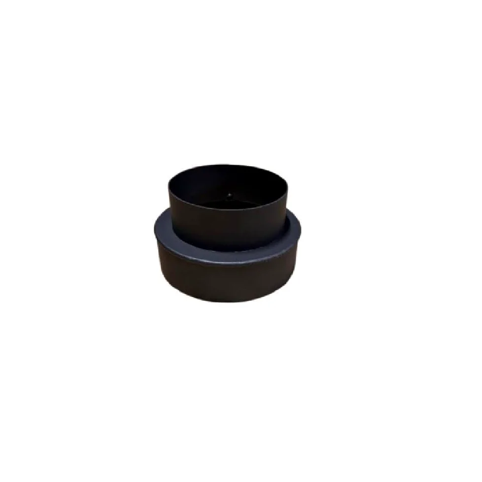 Reducteur 150 mm vers 130 mm Conduit poele Acier Noir Mat