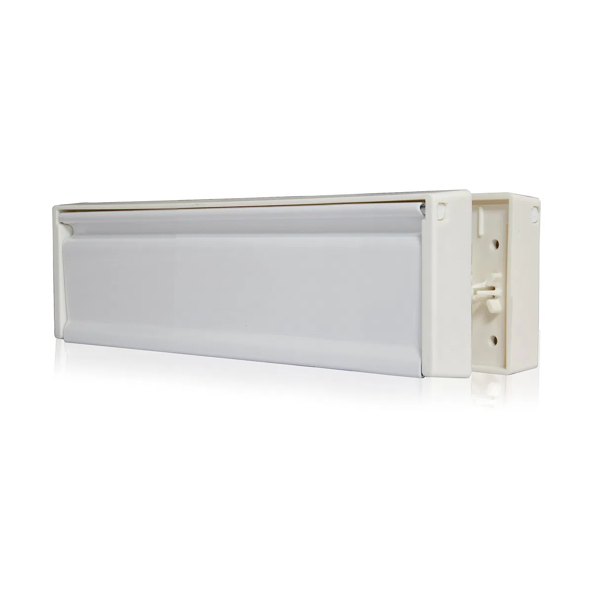 UAP MailPlate entourer 12 pouces : Boîte aux lettres en blanc pour porte d'entrée, boîte aux lettres télescopique pour portes en PVC d'une épaisseur de 40 à 80 mm.