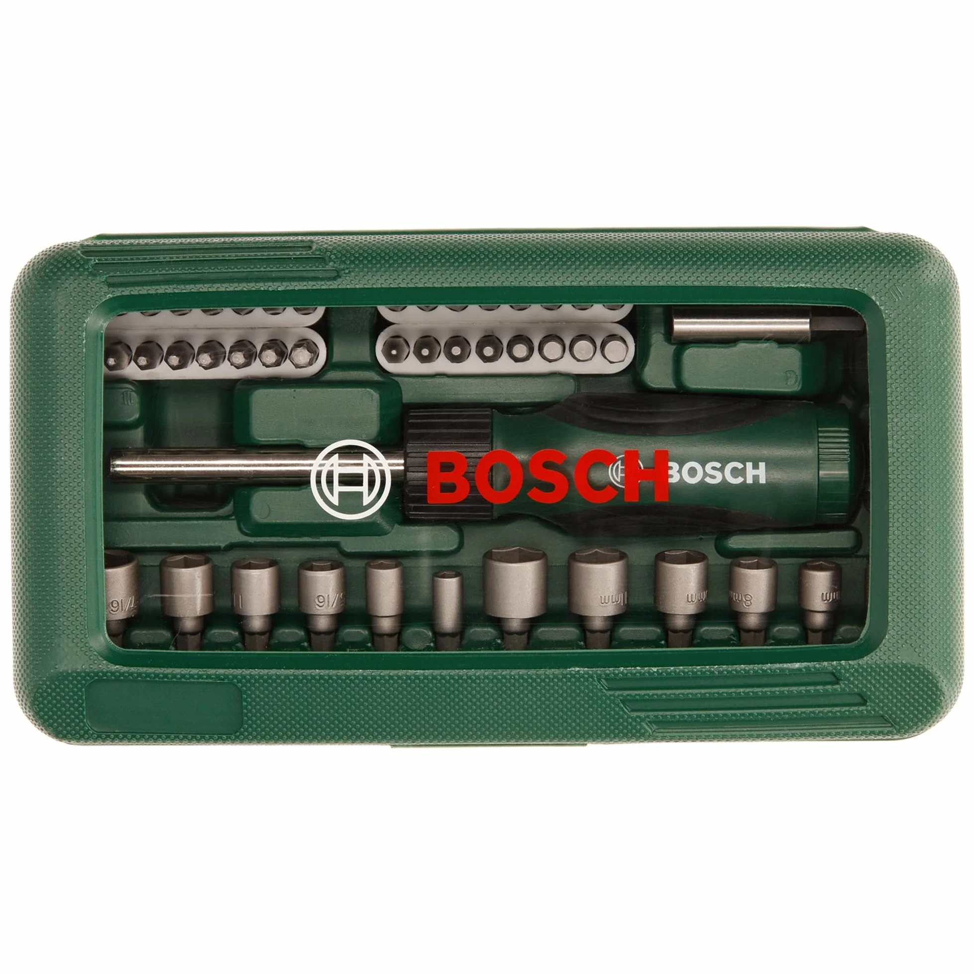 Bosch Accessories 46 pièces Coffret de vissage (PH, PZ, S, HEX, T, douilles pour vis hexagonales, Accessoire Perceuse)