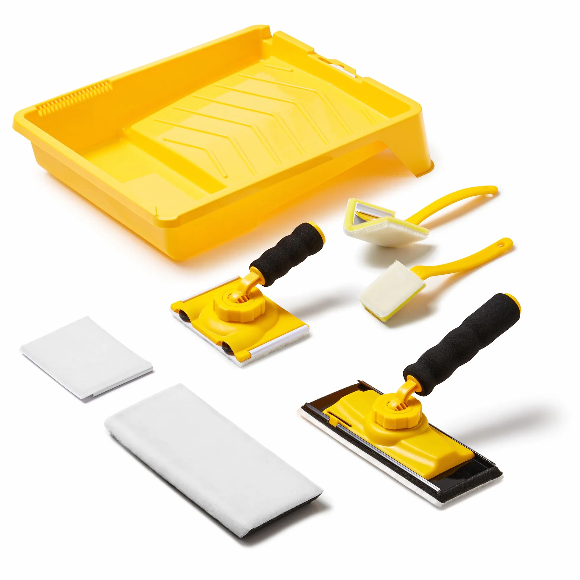 Kit d'outils de coupe-bordures Voomey, ensemble de tampons de peinture de 22,86 cm, kit de 7 pièces de coupe-bordures avec garniture, tampon de retouche, tampon mural d'angle et plafond pour peintre