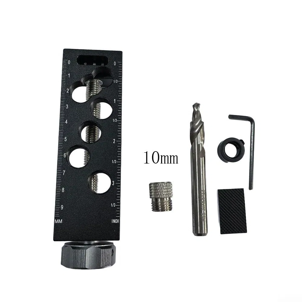 Gabarit de perçage profilé en aluminium avec manchons de perçage de 10 mm et 8 mm pour profils de série 20/30/40, localisateur de guide de trou en métal et perforateur de fixation (A)