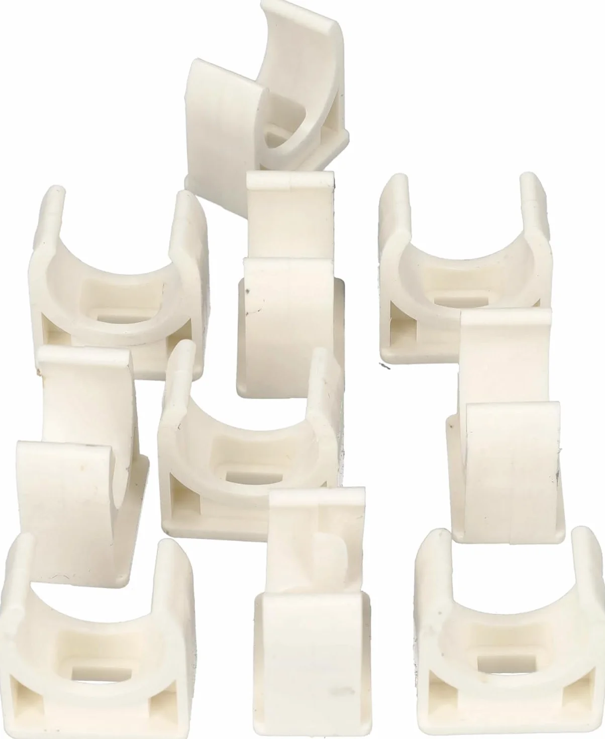 Jandei - Lot de 10 tubes pour câbles en PVC rigide blanc d'une longueur de 1 mètre. Diamètre 16 mm. Couverture de câble avec agrafes de fixation, coude à 90 degrés, manchons et courbures d'assemblage.