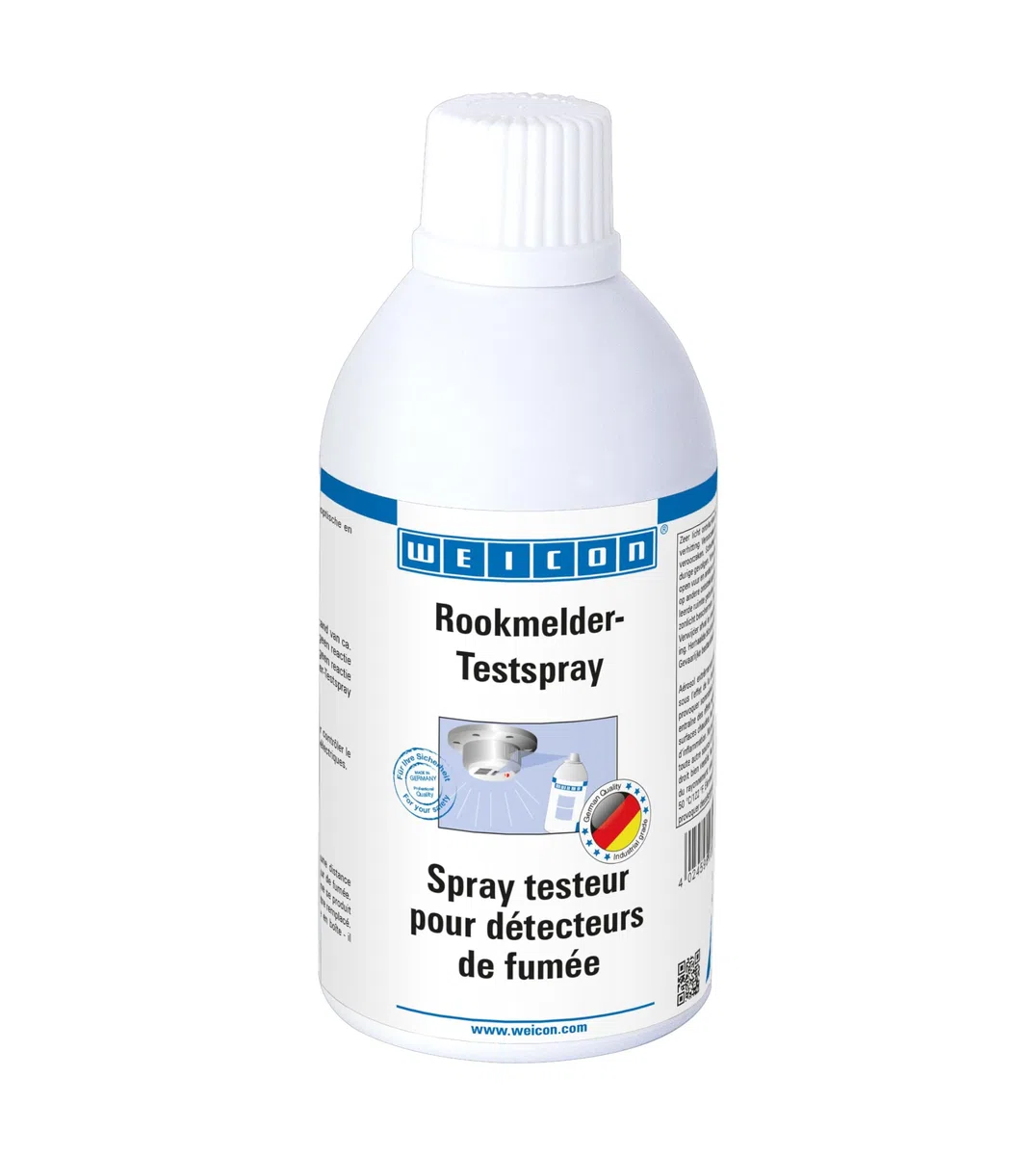 WEICON Spray Testeur pour Détecteurs de Fumée, 250 ml de gaz d'essai sans résidus pour détecteurs de fumée