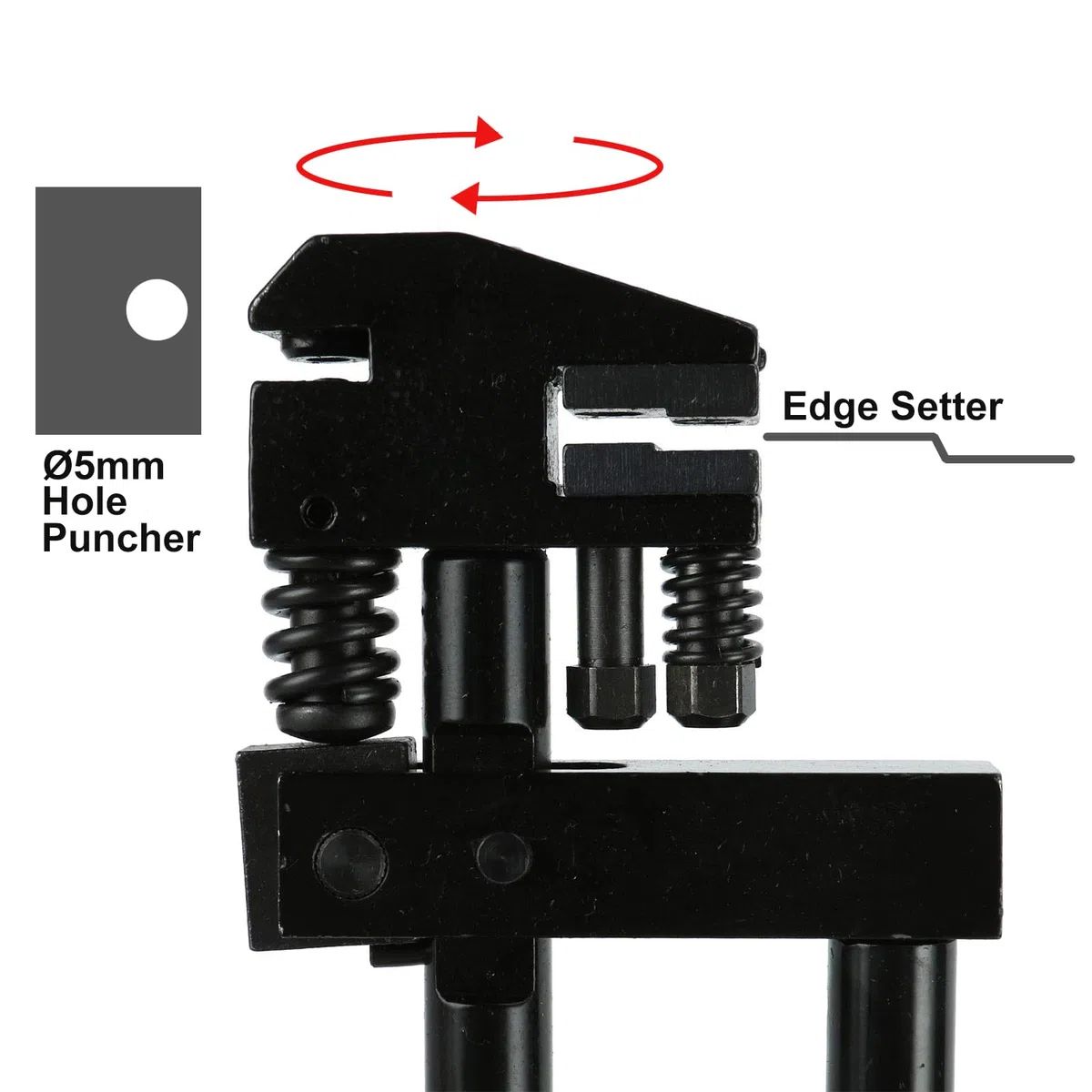 FreeTec 2 en 1 Pince à Soyer et à Poinçonner, Ø5 mm Pince à Poinçonner Metal, Pinces à Sertir Pinces à Soyer la Tôle pour Réparation de Carrosserie (Noir)
