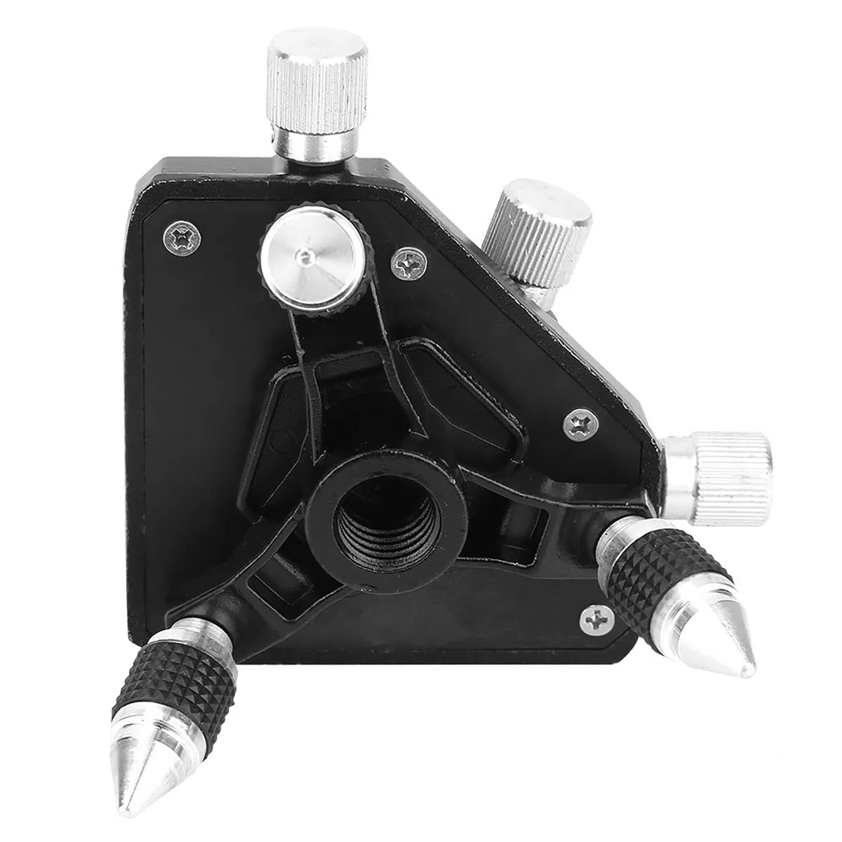 Trépied de Niveau à 360 Degrés, Support Adaptateur de Niveau Support de Trépied en Alliage D'aluminium Standard avec Filetage 1/4" pour Niveau