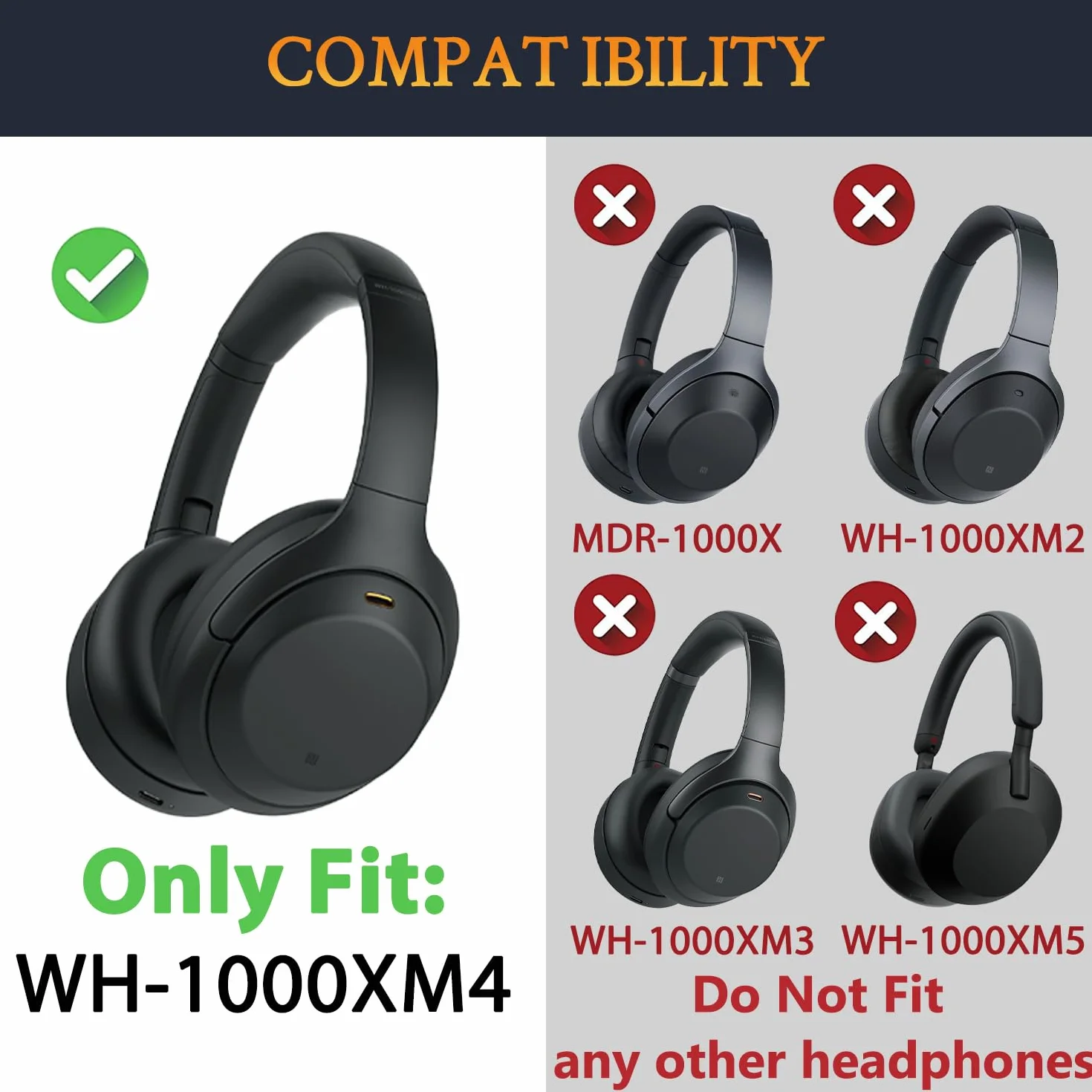 SOULWIT Charnière Pivotante de Rechange pour Sony WH-1000XM4 Casque, Pivot de Rotation Gauche et Droit, Pièces de Réparation et Accessoires pour WH1000XM4