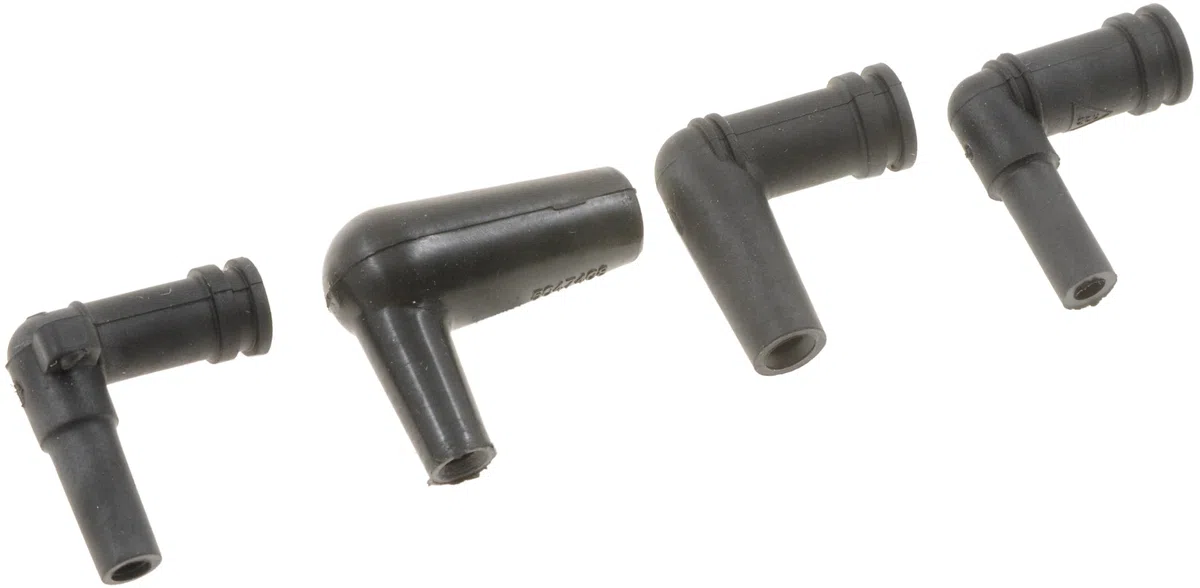 Dorman 47431 Lot de 4 raccords coudés souples pour tubes sous vide, ajustement universel, noir