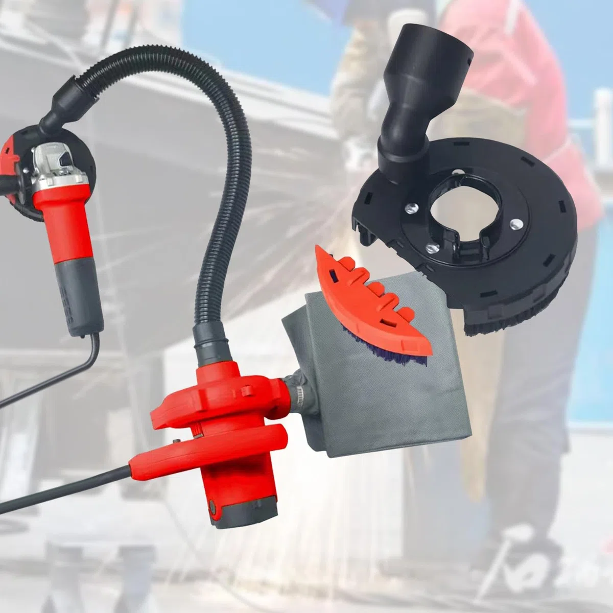 Baoblaze Couvre-poussière D'angle avec Brosse Douce pour Béton, pour 100 types