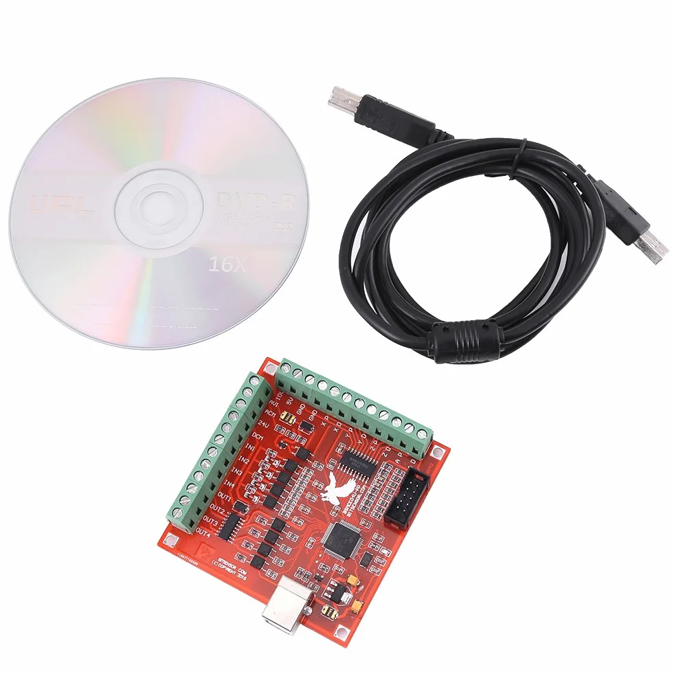 Interface USB Carte de Cartes à Puce, Contrôleur CNC USB Carte de Contrôle de Mouvement 4 Axes, Carte de Dérivation D'interface pour Pilote de Moteur Pas à Pas