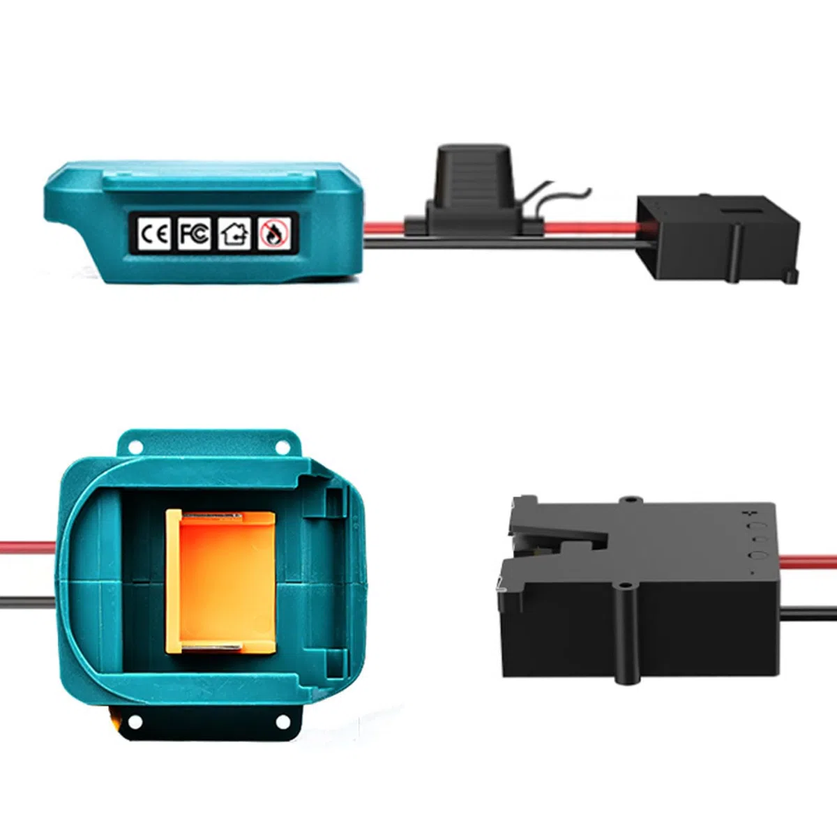Adaptateur de Batterie Kit de Conversion de Batterie pour Jouet D'équitation pour Enfants, Connecteur de Faisceau de Câblage électronique, Convertisseur de Batterie avec Support