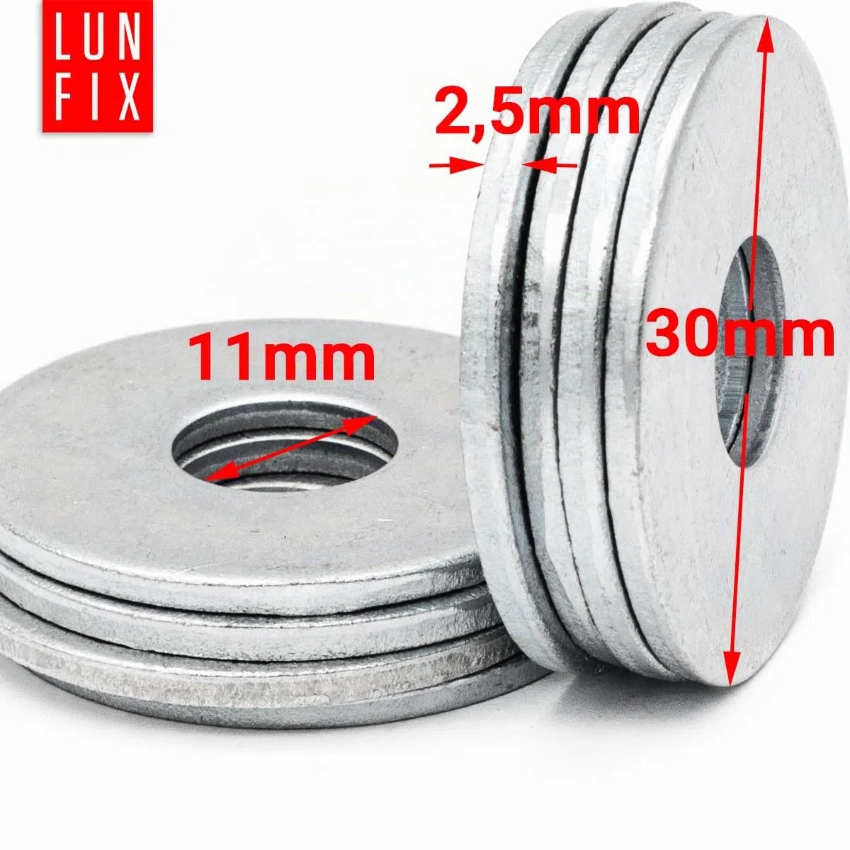 Tige filetée Set M10 x 1000 mm 10 pièces acier galvanisé 4.8 DIN 976 avec écrous DIN 934 et rondelles DIN 9021 - goujon fileté M10 boulon vis longue métrique complet tige fixation métal