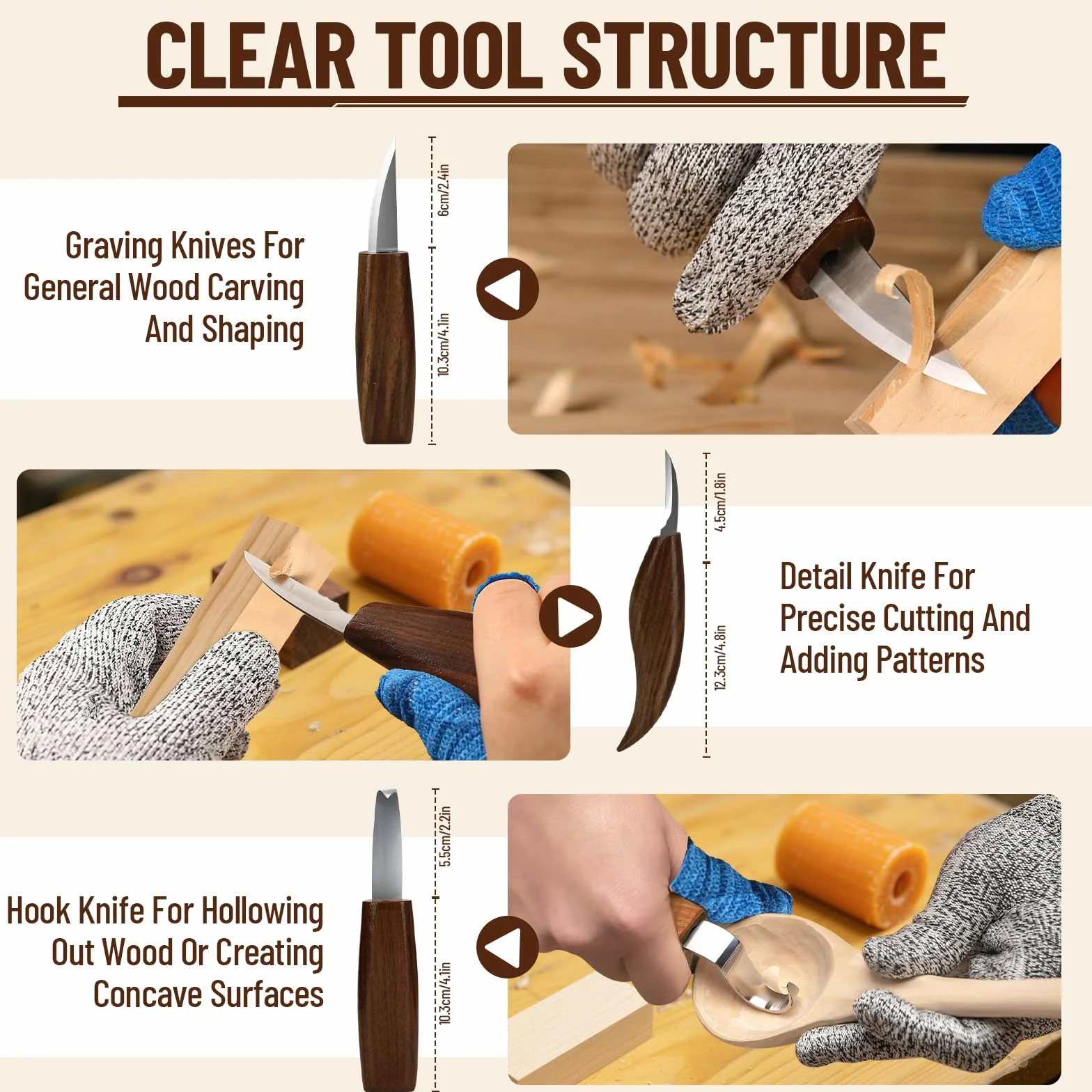 TOSUTOKit de Sculpture sur Bois 33 Pièces avec blocs de bois,couteaux et accessoires pratiques pour sculpter en toute sécurité et de manière créative.parfait pour les débutants et comme cadeau créatif
