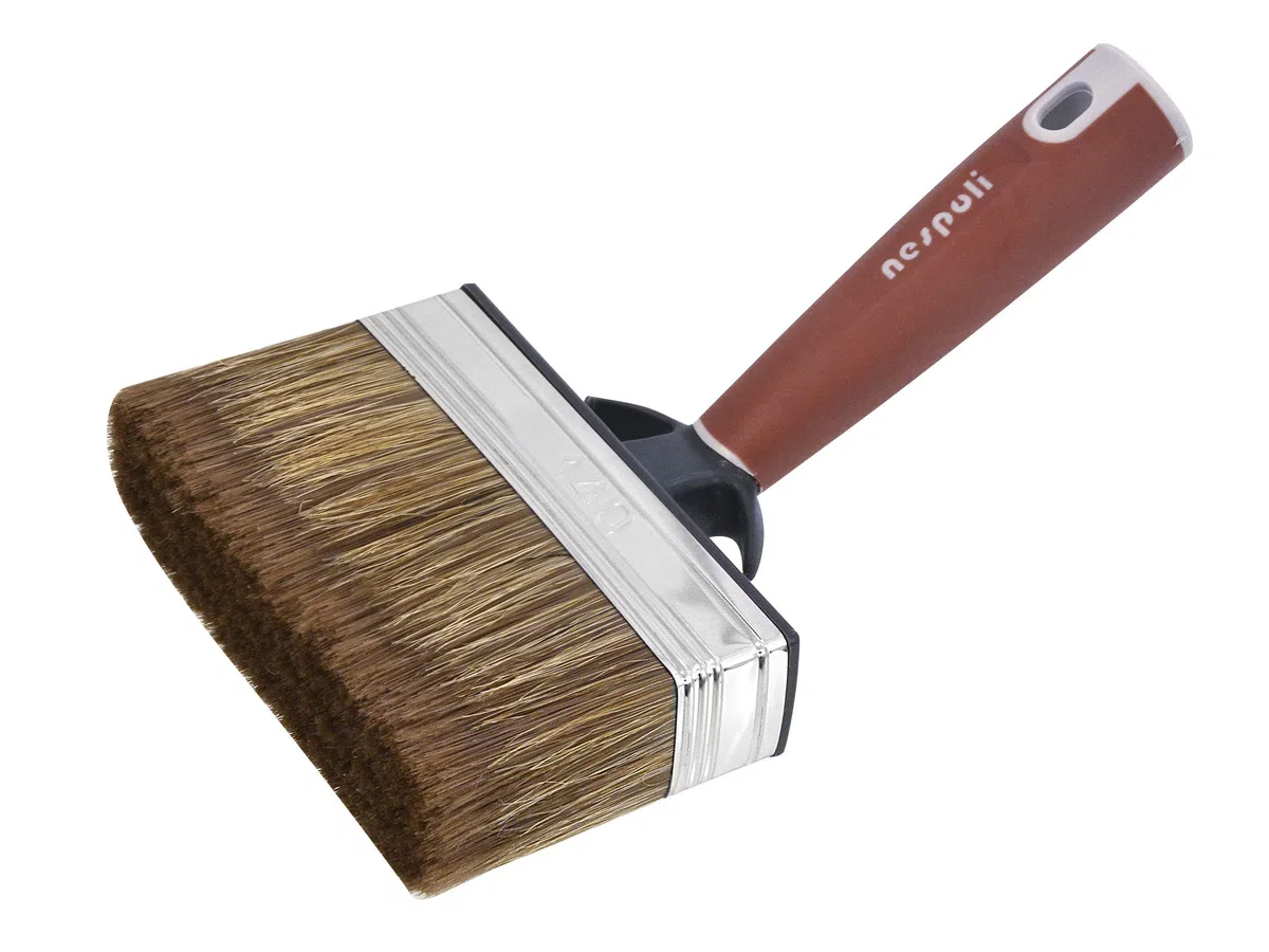 Nespoli Brosse d'étanchéité d'angle de 140 mm pour Les travaux de lasure sur de Grandes Surfaces et des endroits Difficiles d'accès