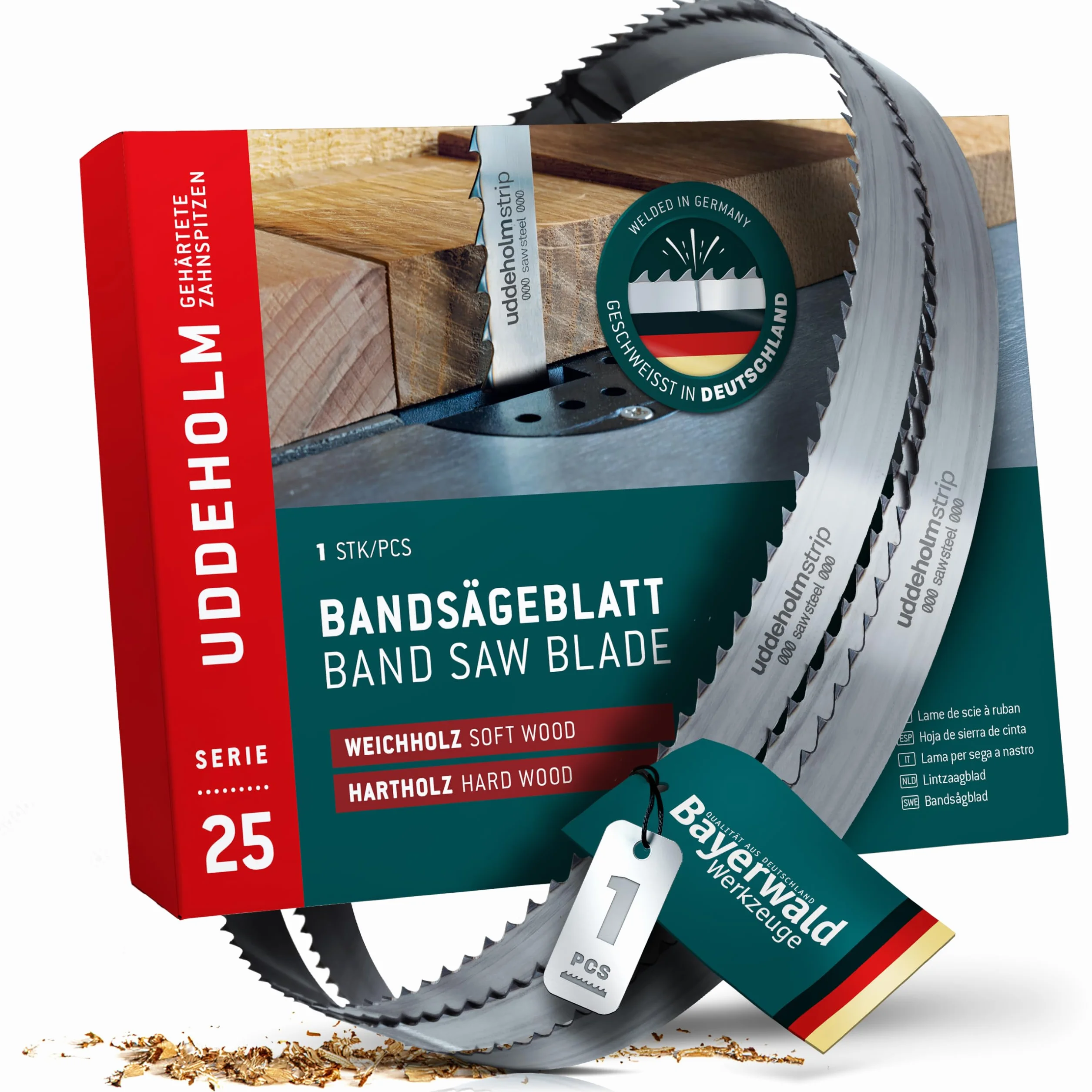 Lame de scie à ruban Bayerwald Uddeholm à pointes dentées trempées - 2240 x 20 x 0.5 x 7 / pour tous les types de bois courants/lame de scie adaptée à Metabo BAS 317 PRECISION DNB. Metabo BAS 317 PREC