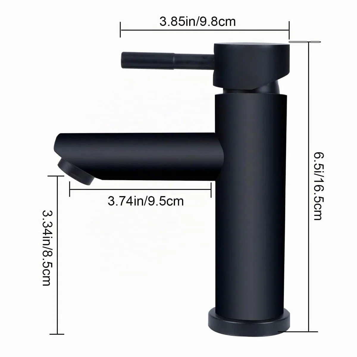 Robinet de salle de bain Robinet de salle de bain noir Robinetterie de lavabo Mat Set de robinetterie de lavabo pour salle de bain cuisine 304 acier inoxydable
