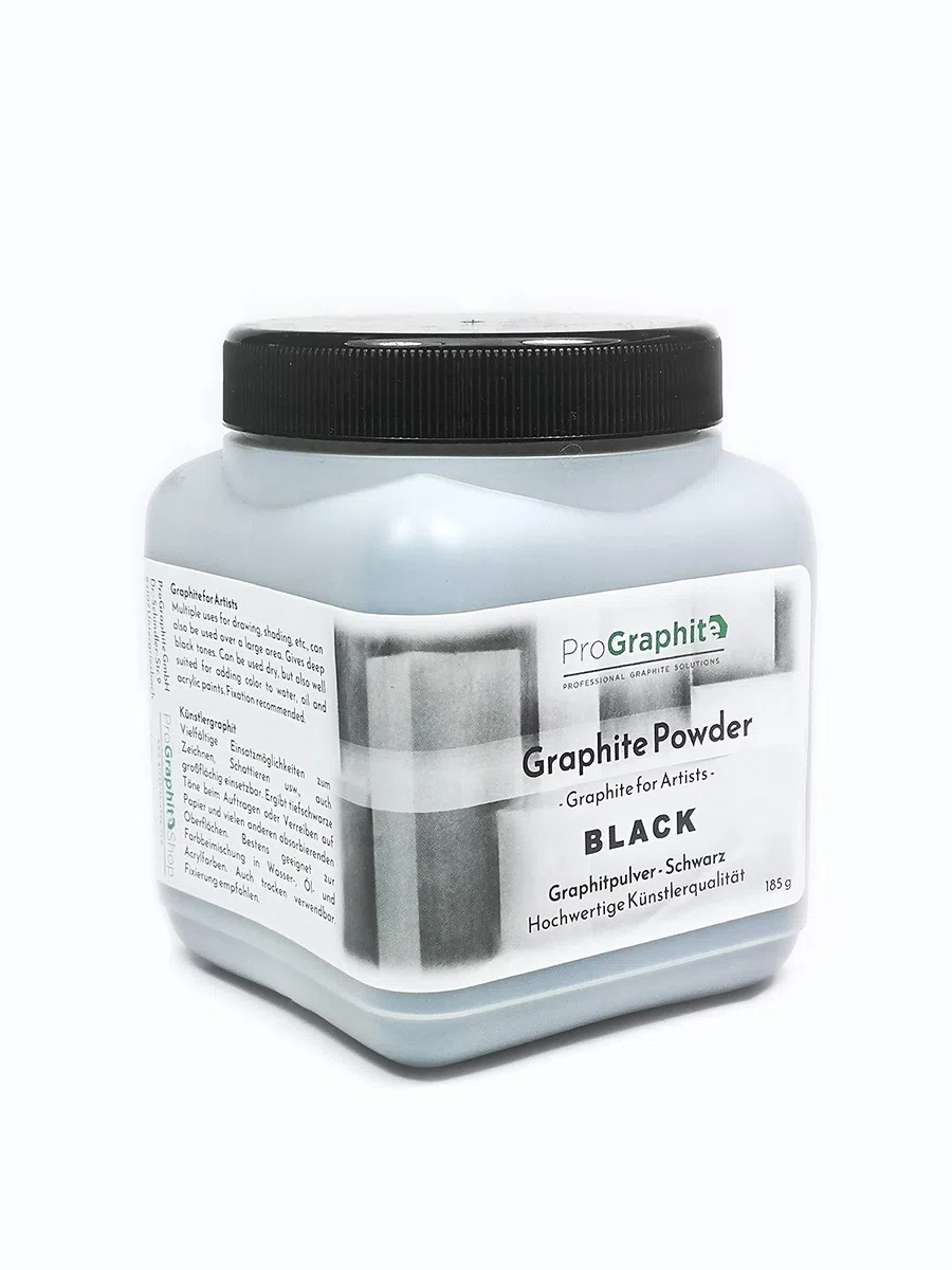 Graphite artistique naturel noir en poudre (500ml) Graphite for Artists, gris color