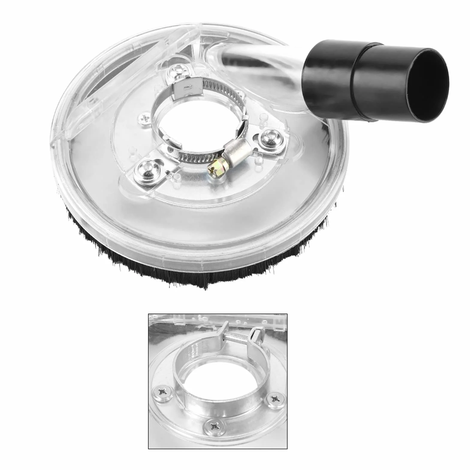 La Poussière Shroud Coque, 80-125mm Clear Vacuum Dust Dry Grinding Cover Compatible avec angle à la main Broyeur 80–125 mm vide poussière broyage sec Housse anti-poussière for Angle Grinders Hand Gr