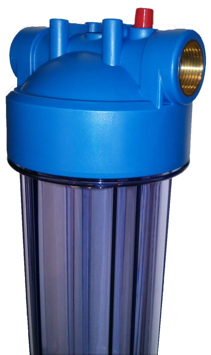Boîtier de filtre à eau - 25,4 cm - PRV - Filetage des bagues 3/4 (1,814 mm) en laiton - Taille standard