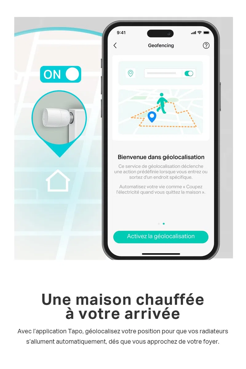 TP-Link Kasa Thermostat Connecté Matter, Compatible avec HomeKit, Alexa et Google Assistant, Réduisez vos factures et contrôlez le chauffage à distance via l'application, Kasa Hub Requis, KE100