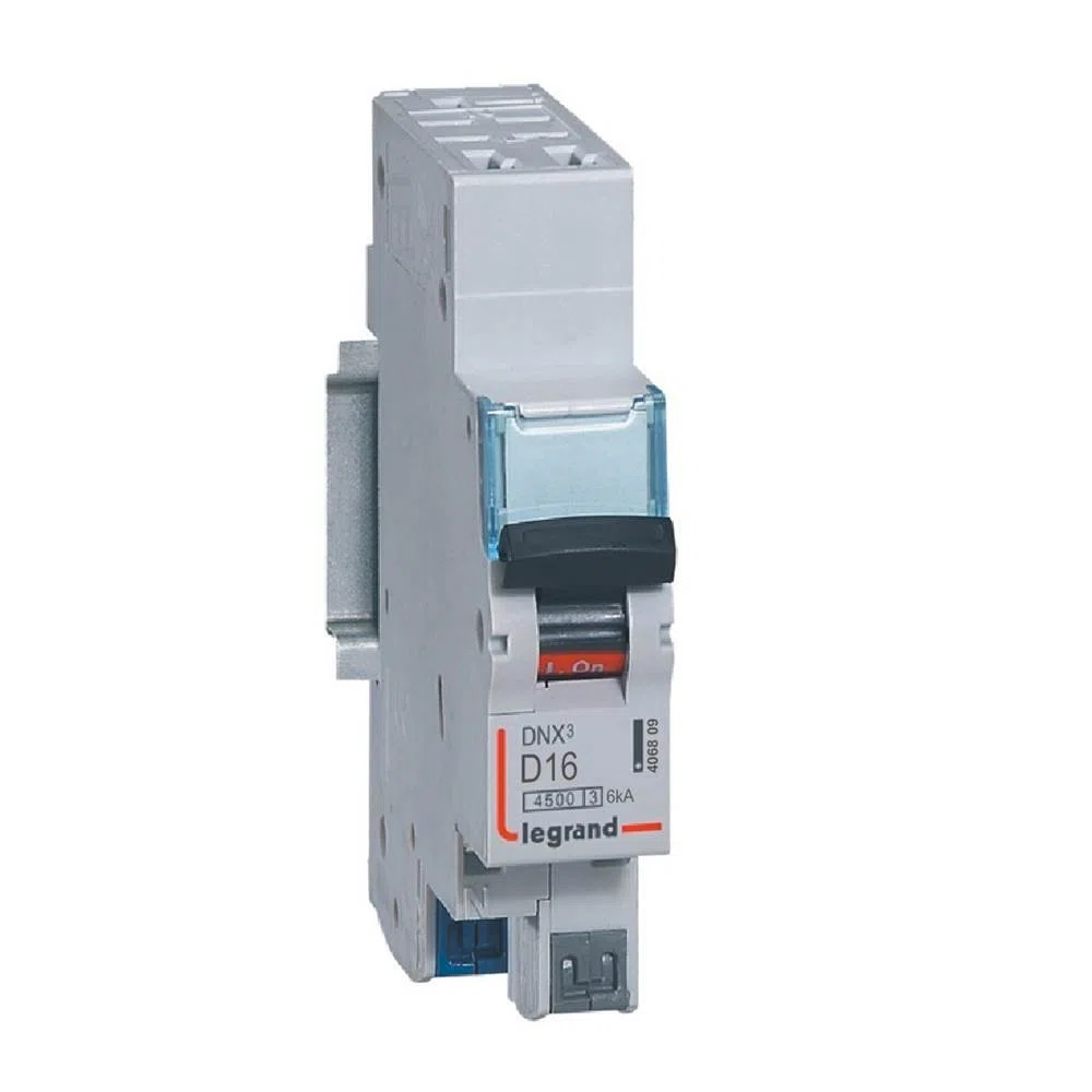 Disjoncteur 16A courbe D - 6kA - 1P+N 230V~ auto/auto - 1 module -DNX³4500