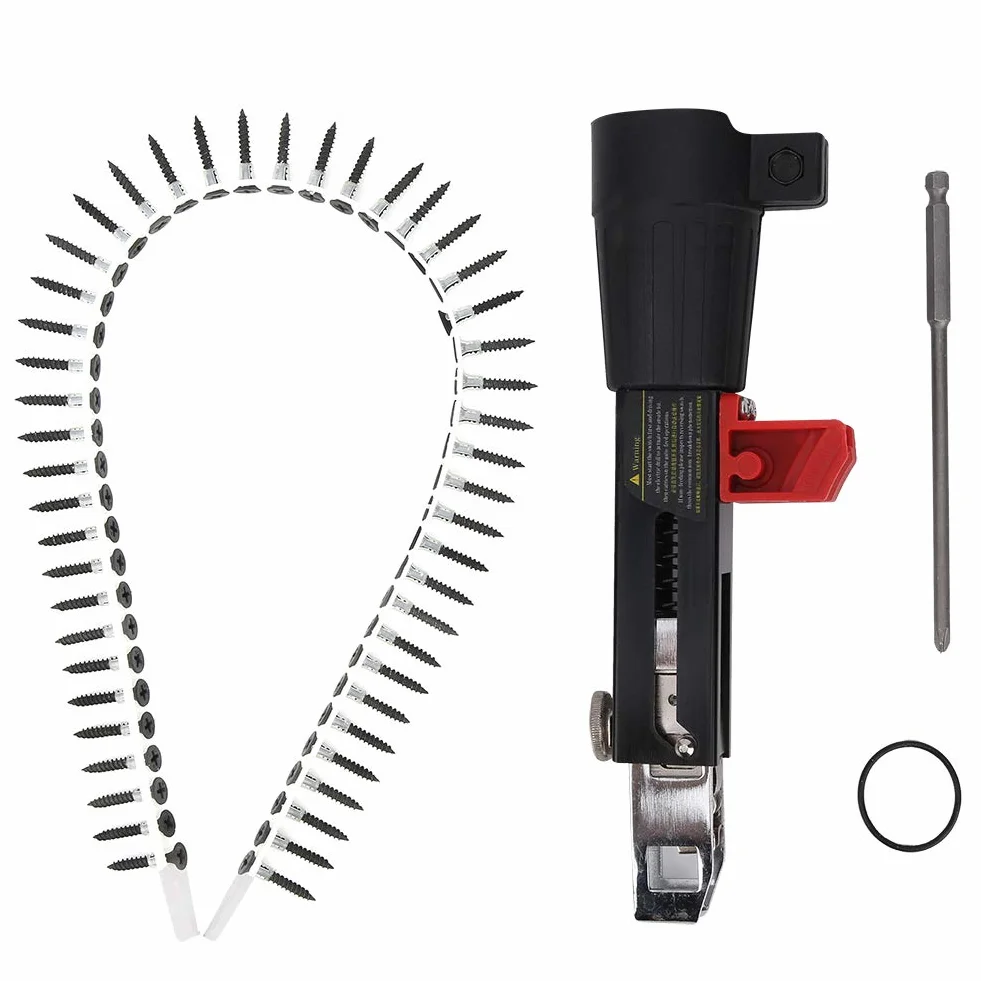 Adaptateur Pistolet à Vis Chaîne Automatique Pistolet à Clous Perceuse électrique Vis équipement de Serrage Outil de Travail du Bois pour Pistolet à Clous Perceuse électrique