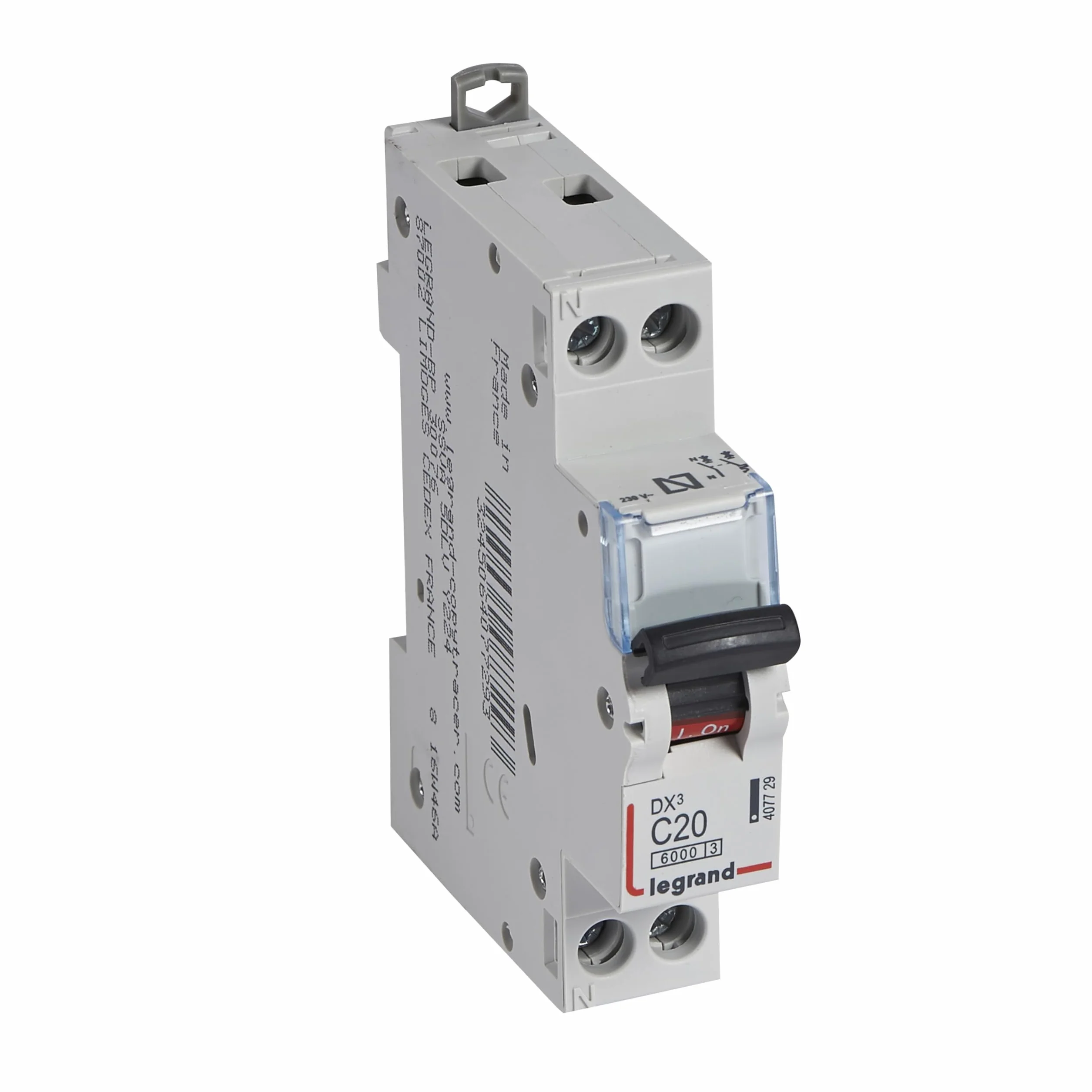 MAGNETOTERMIQUE DX3 P + N C20 1 MODULE
