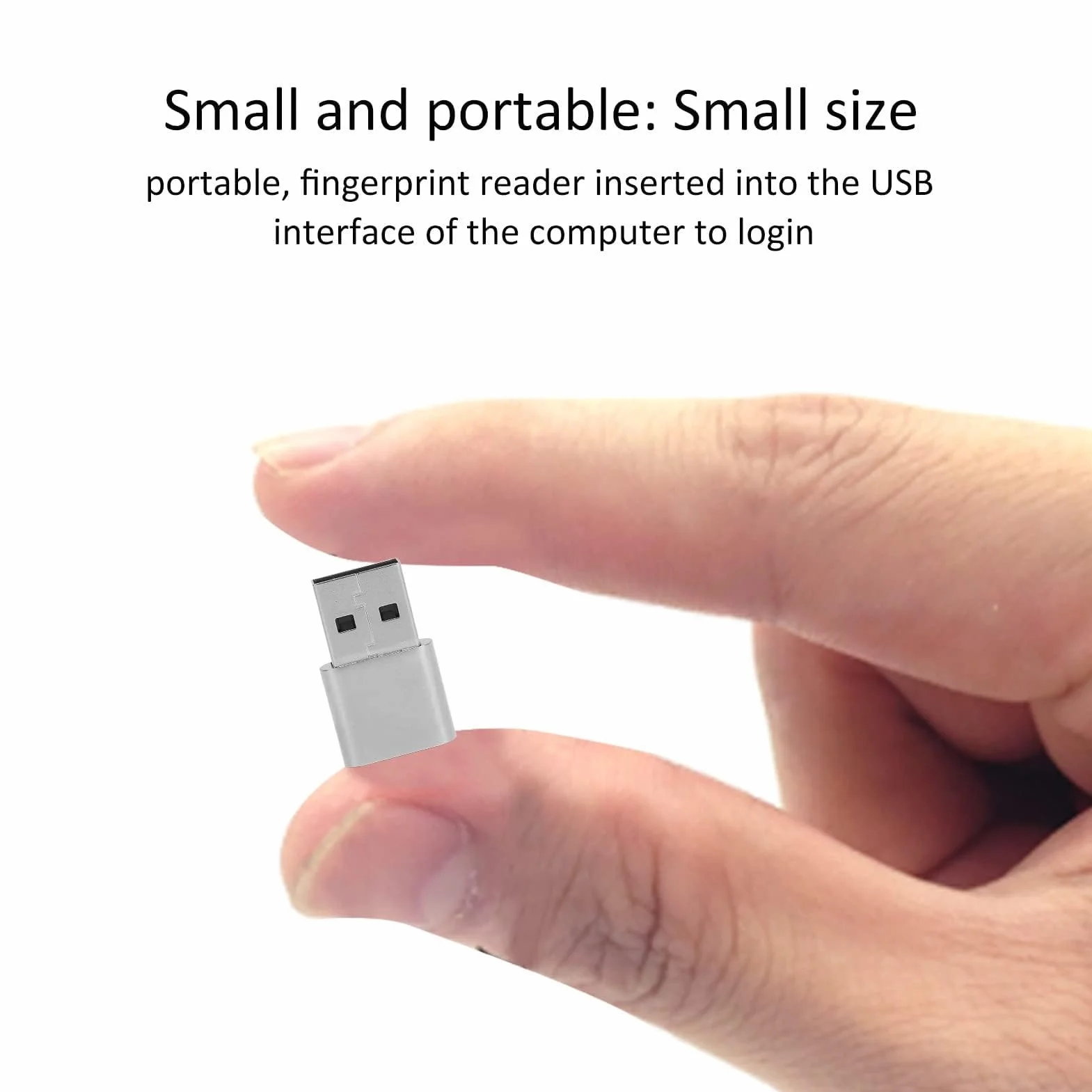 Lecteur d'empreintes digitales USB, Lecteur d'empreintes digitales USB à 360 degrés Mini Compatible avec Win11/10 Touch Speedy Matching Biométrique pour l'ordinateur portableWin