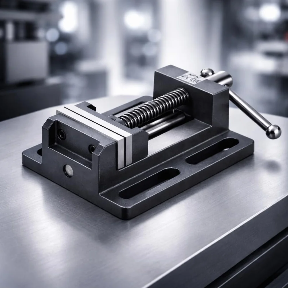 KATSU Étau de perceuse à colonne 4" (100 mm) avec barre de guidage, pince de banc de perçage à pilier de qualité professionnelle pour ateliers et fraiseuses 4022704