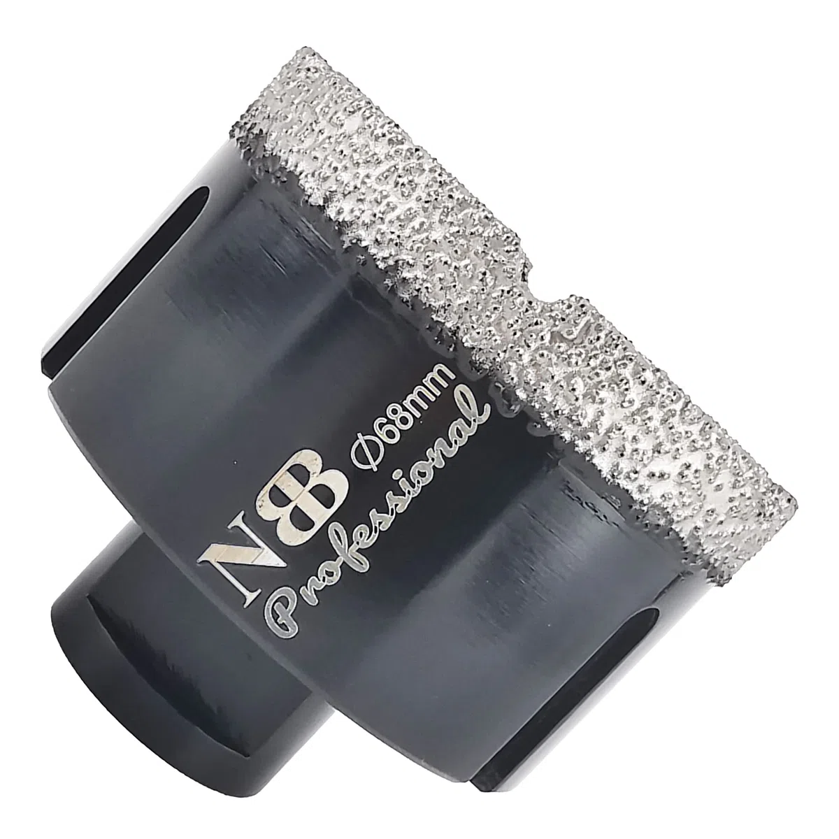 NBB Scie cloche diamant brasé sous vide avec M14, pour le forage à sec ou humide de manière professionnelle sur porcelaine dure, céramique, carrelage, granit, pour meuleuse d'angle (Dia.68mm)
