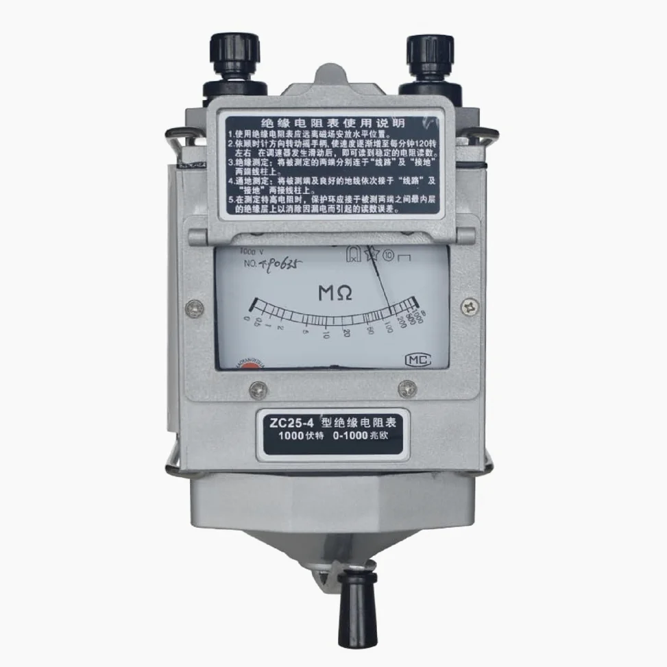 ZC25-4 Testeur de Résistance D'Isolement 1000V Tramegger Mégohmmètre D'Électricien Manivelle Tramegger Plastique