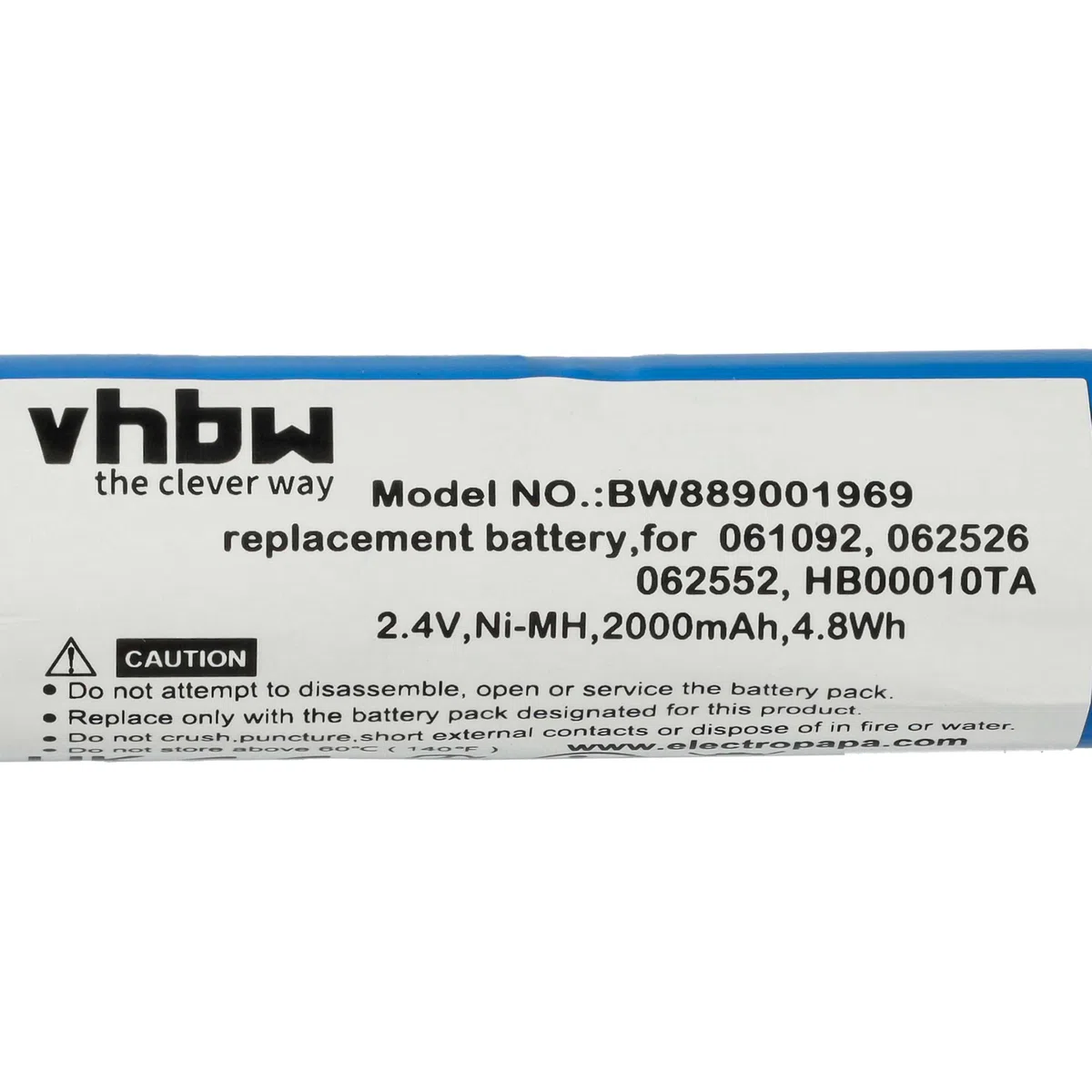 vhbw 5X Batterie Compatible avec Legrand BAEH IP66 ECO1, BAPI, Baes, URA, DBR IP66 ECO1 éclairage d'issue de Secours (2000mAh, 2,4V, NiMH)