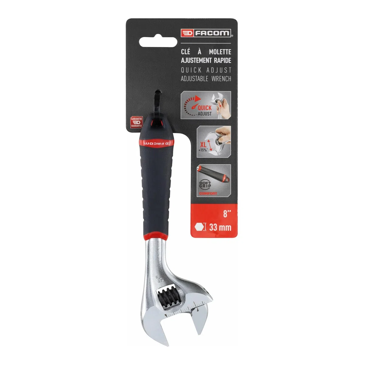 Facom LLAVE INGLESA 8 AJUSTABLE CON VAINA 101.8GPB