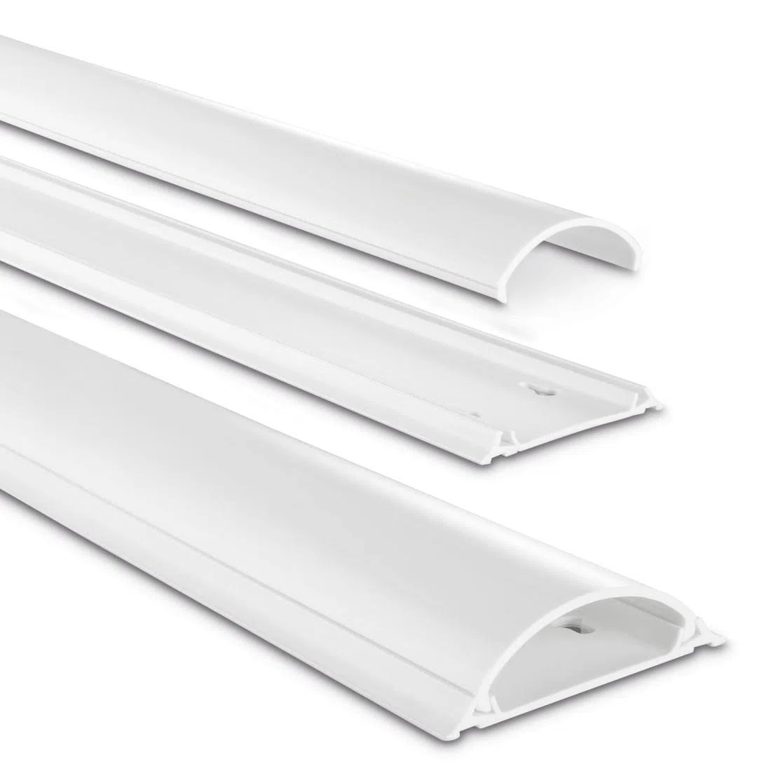 Hama Chemin de câble (en PVC, Semi-Circulaire, 100 x 7 x 2,1 cm) Blanc