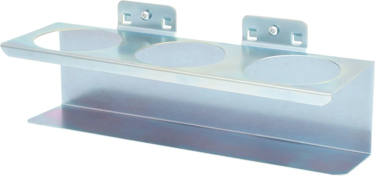 KS TOOLS 860.0867 - Support à bocal triple 300mm Ø70mm - Vis de fixation inclus - Epaisseur du plateau 1,5 mm - Zingué