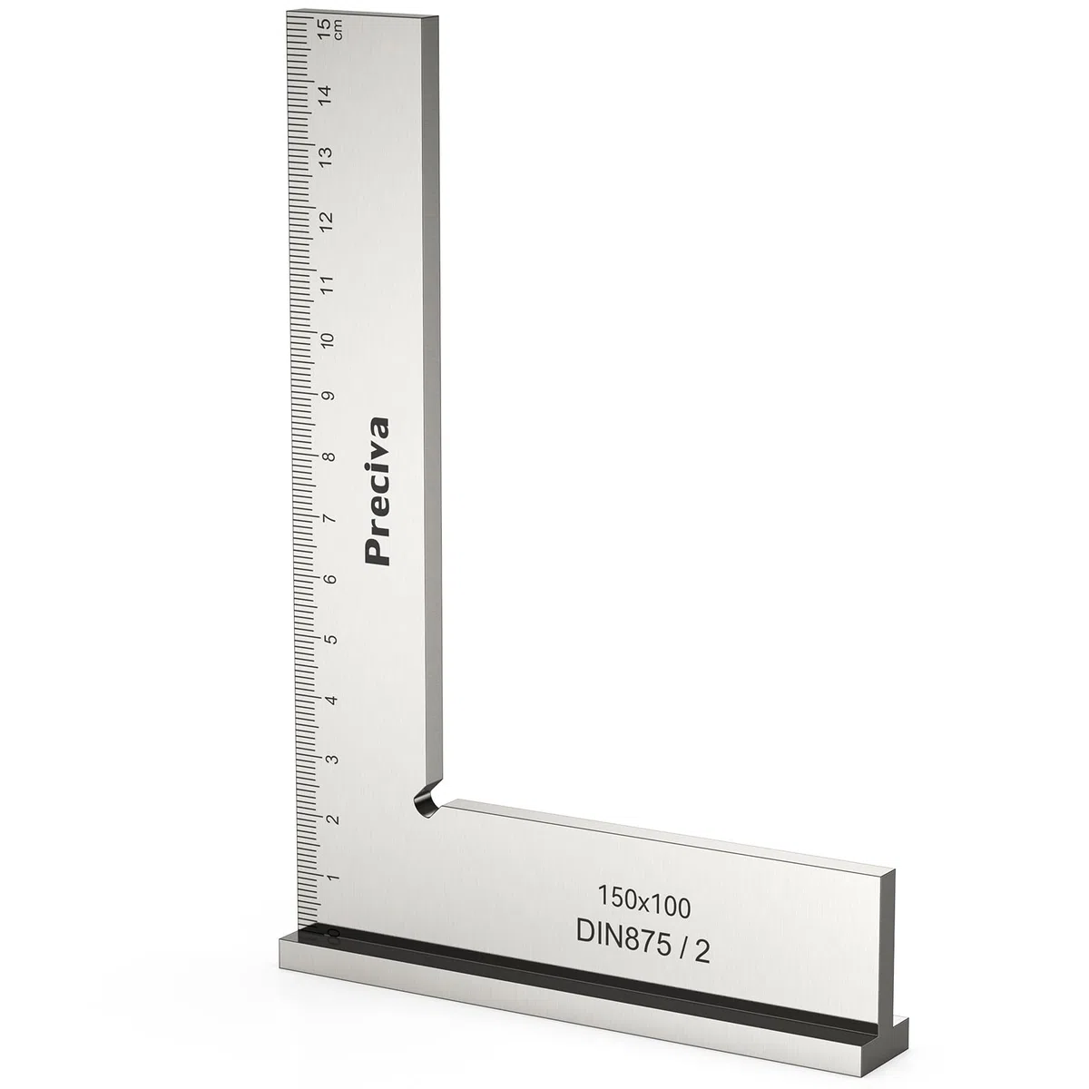 Equerre Menuisier, Preciva 150x100mm Précision Angle Droit Bloc Règle avec Échelle pour Ingénieur Charpentier, Fausse Equerre Charpentier Metal pour Machines Mettre en Place et Laboratoire Utilisation