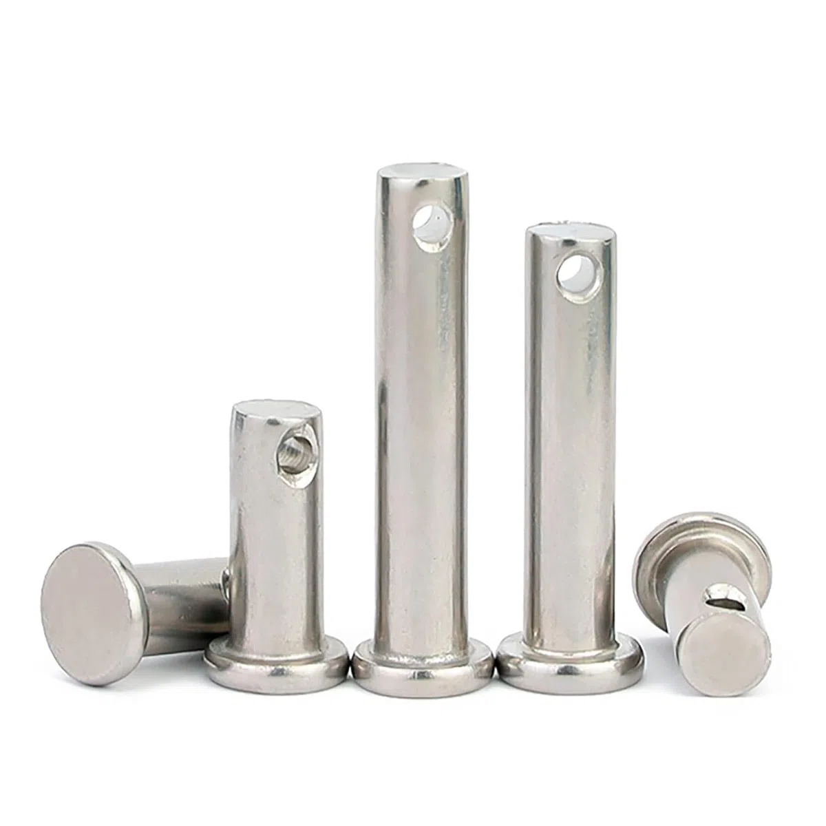 Goupille cylindrique à tête Plate, Trou de positionnement, goupille Fendue Assortie, Bride métrique, Fixation Machine en Acier Inoxydable(M18 x 90mm)