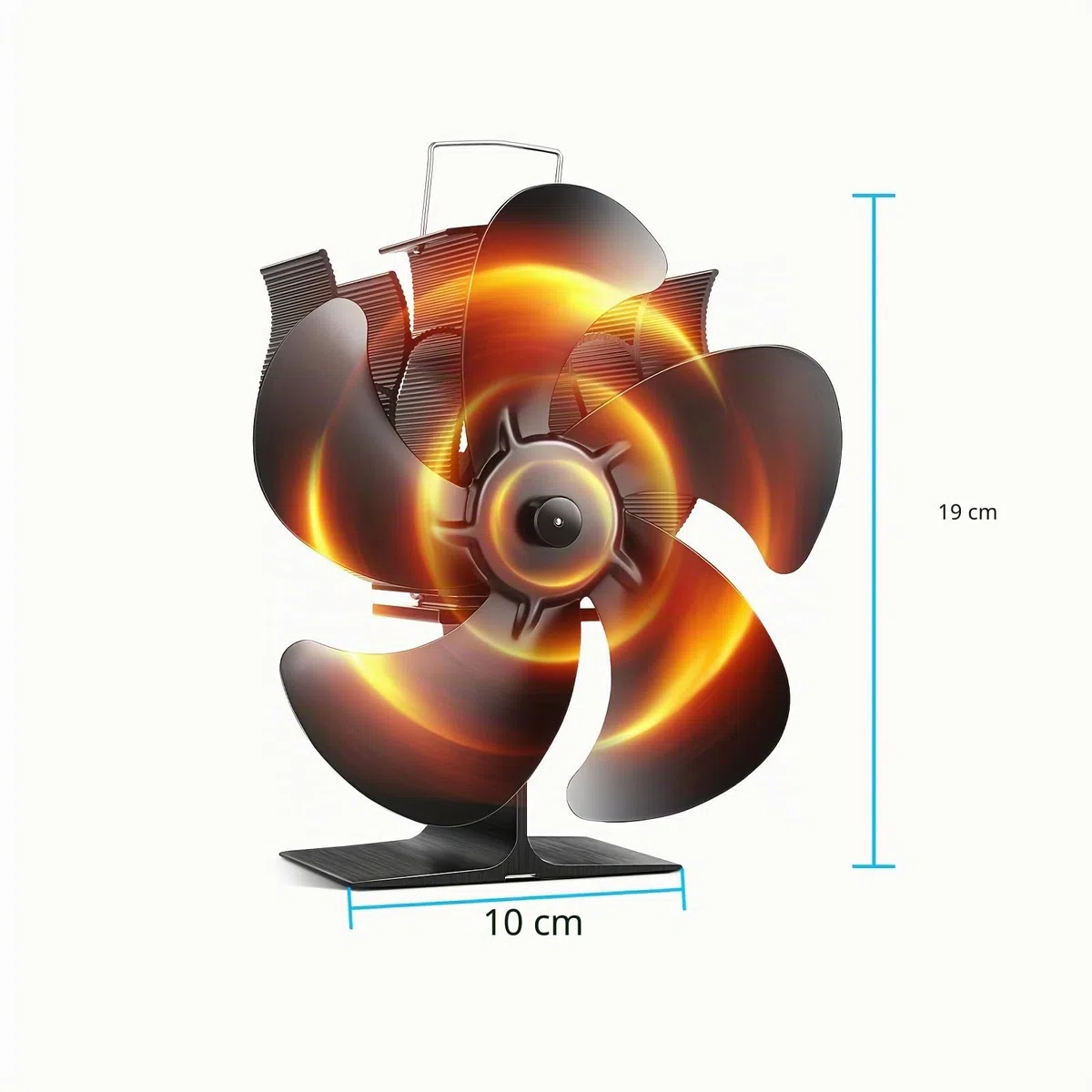 Ventilateur de Poêle à Bois Silencieux à 5 Lames - Pour Brûleurs à Bois et Cheminée - Efficacité Accrue