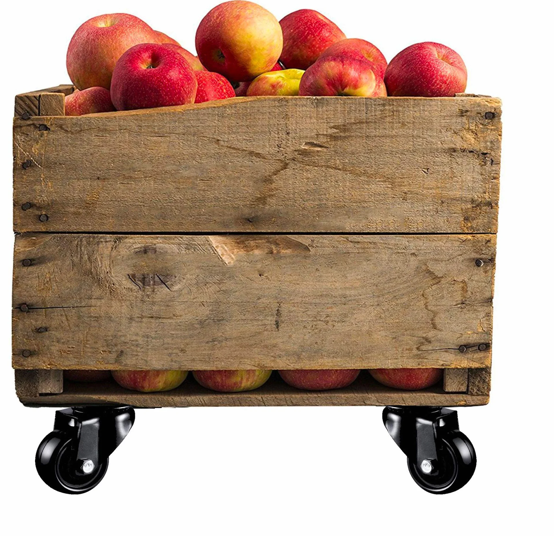 GBL 4 Roulettes Pivotantes Pour Meubles sans Frein + Vis - 50mm Jusqu'à 200KG - Roulette Sans Traces au Sol pour Charge Lourde - Roue en Caoutchouc pour Chariot - Noires