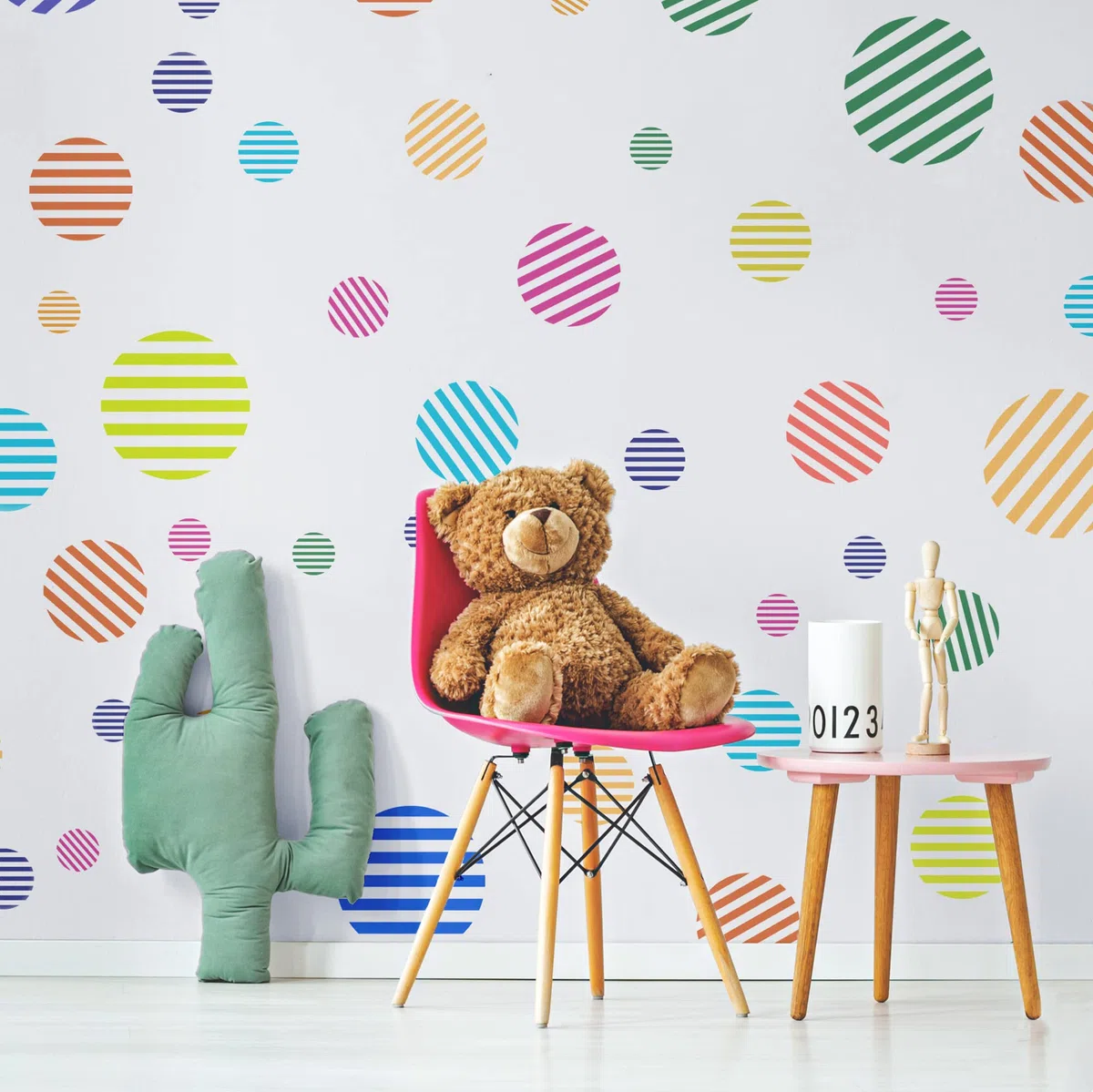 NAKLEO Pochoirs de Peinture pour Enfants, 5 pièces 9x9 à 34x34cm, Modèle de Dessin en Plastique, Réutilisables, Cercle Rayé Demi-Ton, DIY Bricolage Décoration Chambre, Mur Meubles Papier