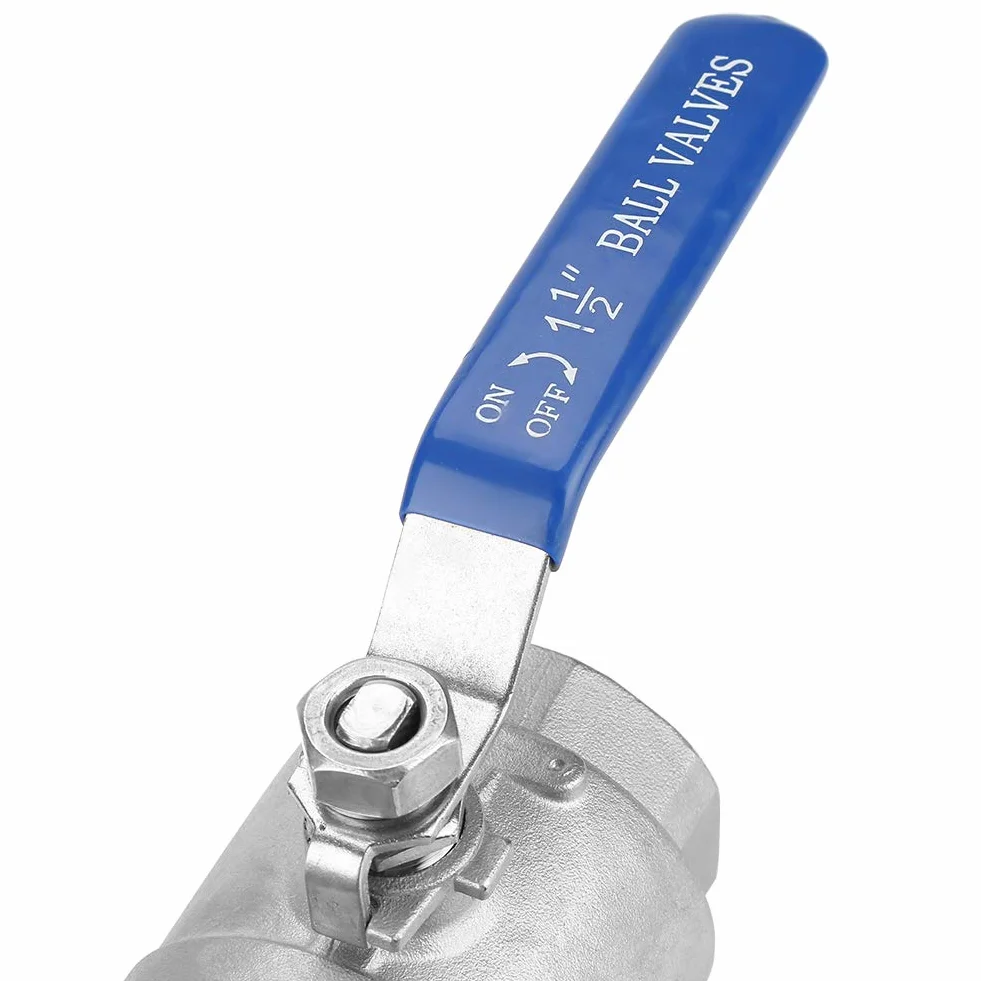 Robinet à boisseau sphérique à filetage femelle, deux pièces, en acier inoxydable 304, DN40, 1 1/2 po, 1 000 WOG